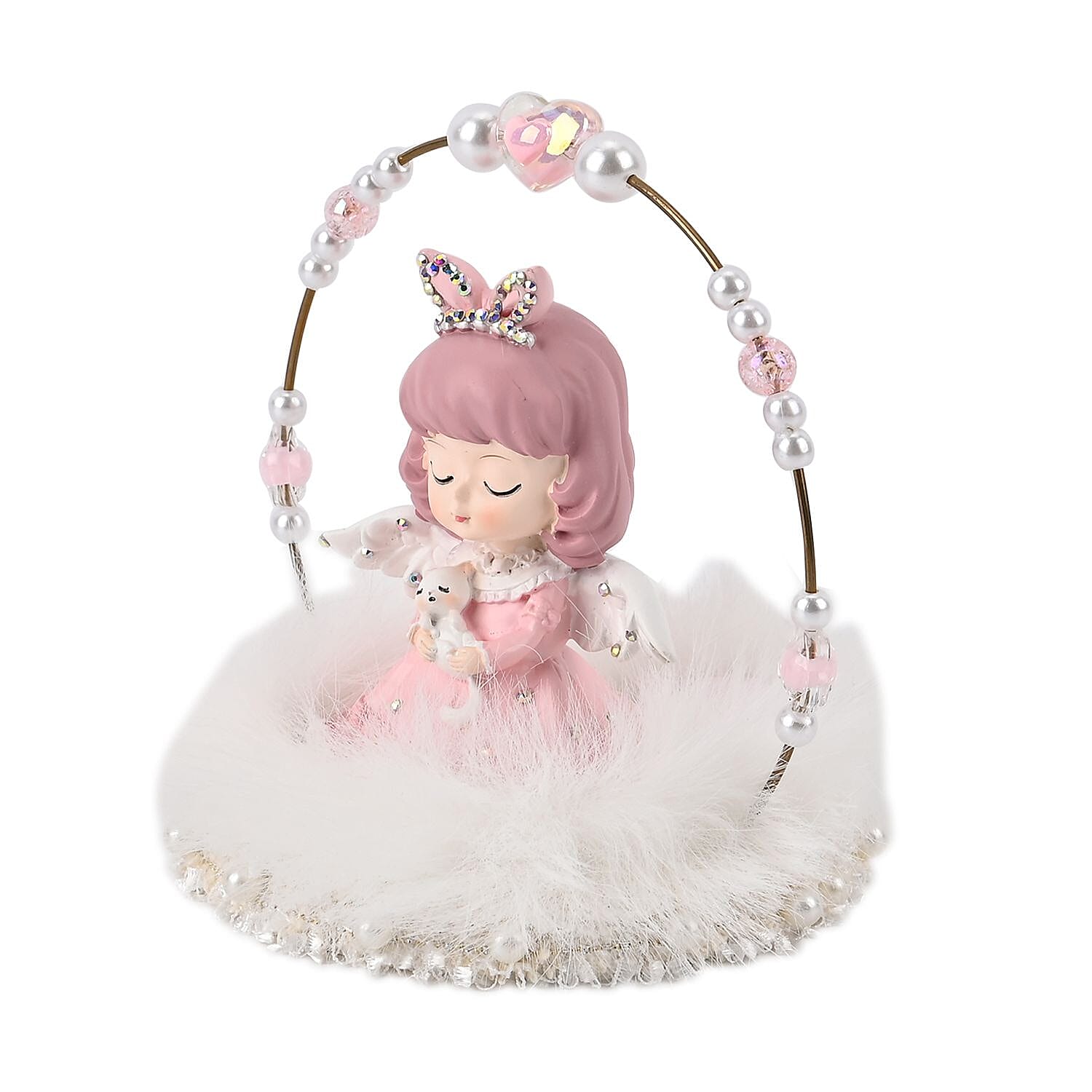 Aesthetic Handmade Sleeping Angel & Cat Table Top Decoration