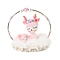 Aesthetic Sleeping Deer Tabletop Decoration (Size 12x12x10 cm) - Pink and White