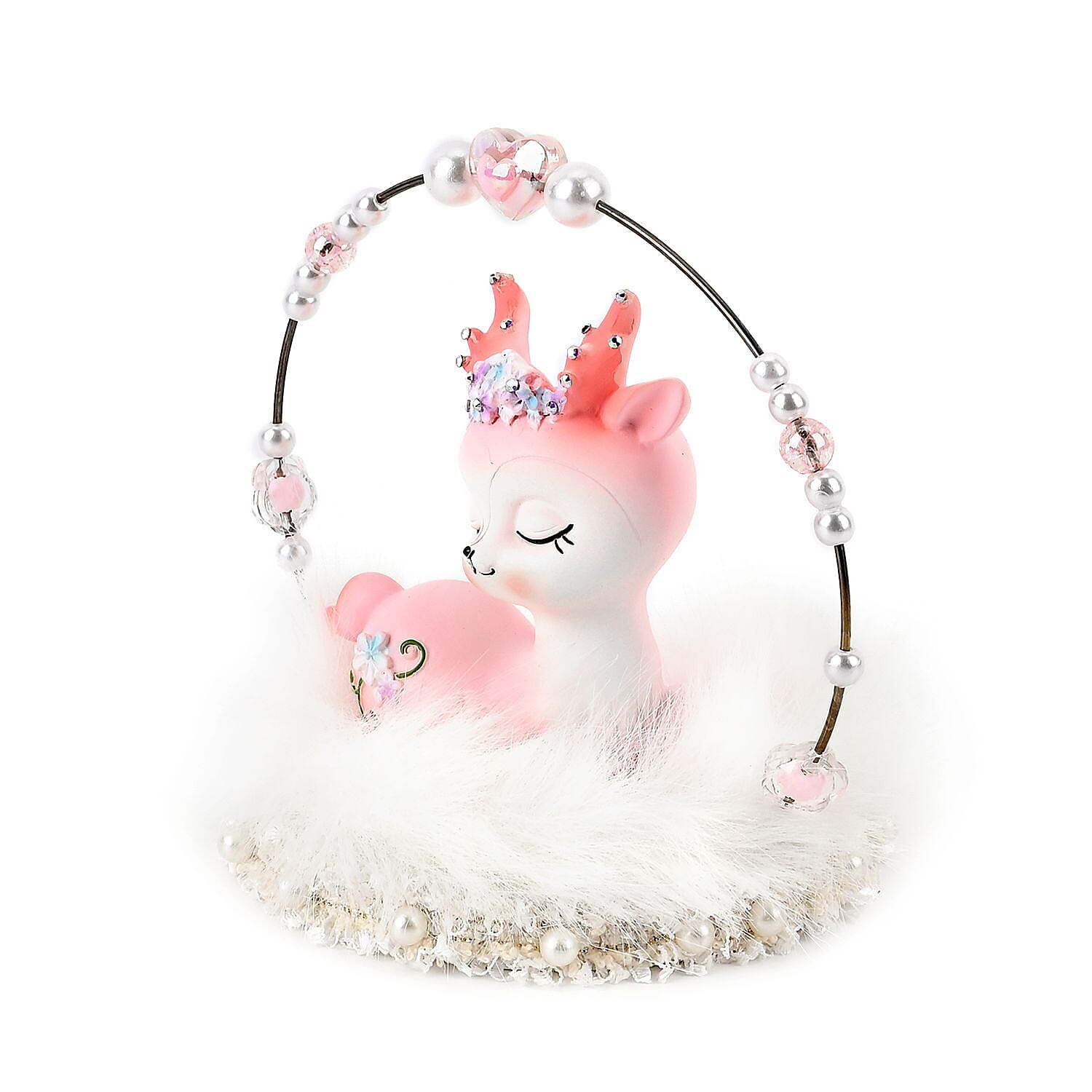 Aesthetic Handmade Sleeping Deer Table Top Decoration (Size 12x12x10cm)