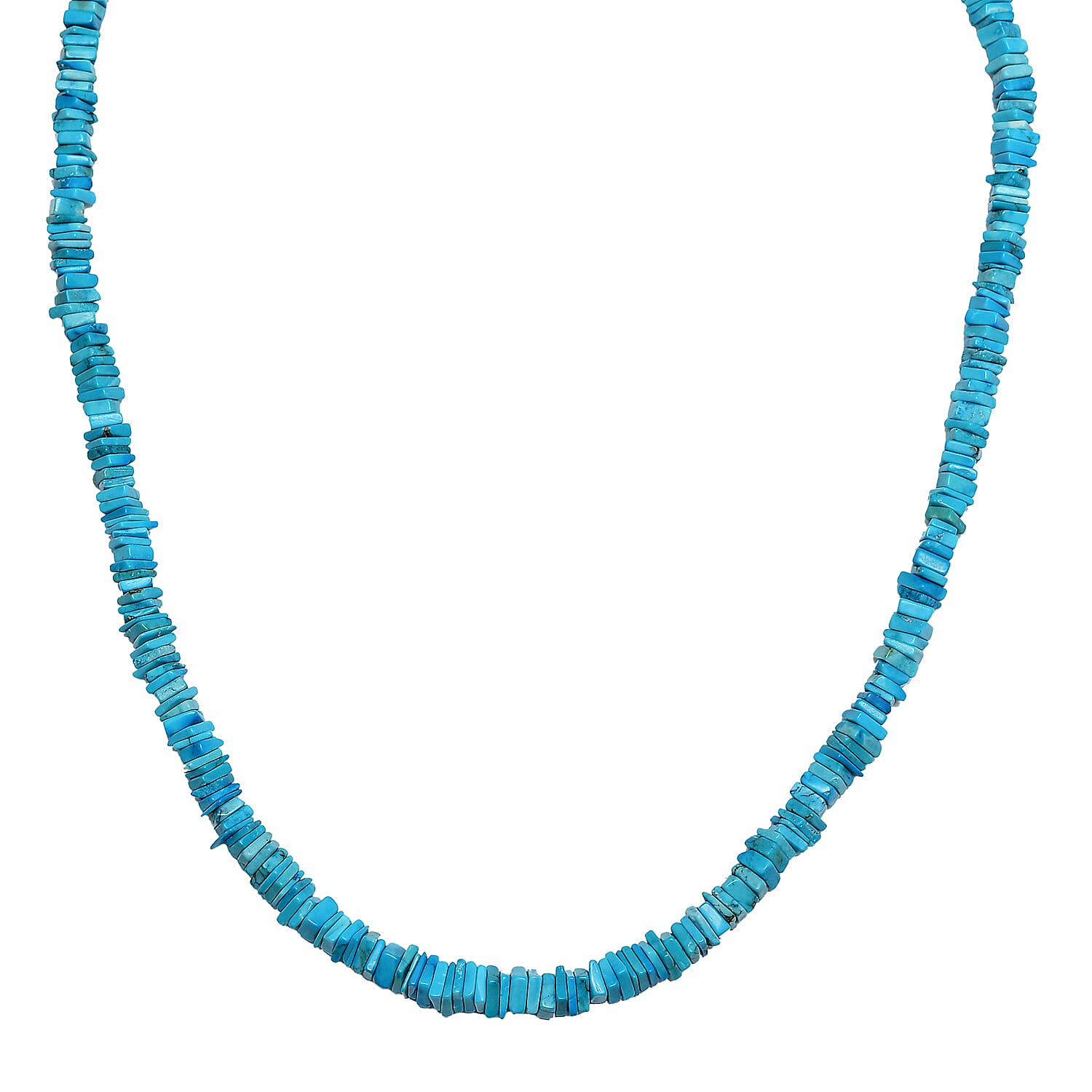 DoorBuster Deal- Arizona Sleeping Beauty Turquoise Necklace (Size - 20-2inch Ext.) in 18K Yellow Gold Vermeil Plated Sterling Silver 120 Ct