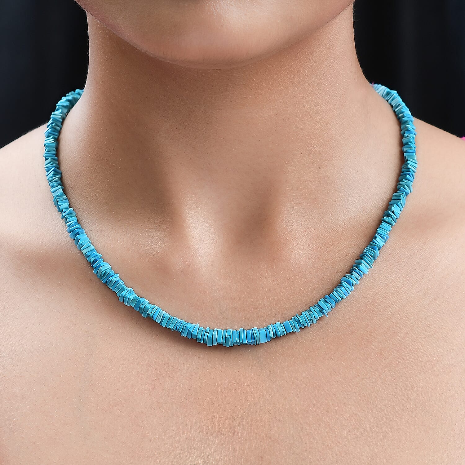 DoorBuster Deal- Arizona Sleeping Beauty Turquoise Necklace (Size - 20-2inch Ext.) in 18K Yellow Gold Vermeil Plated Sterling Silver 120 Ct