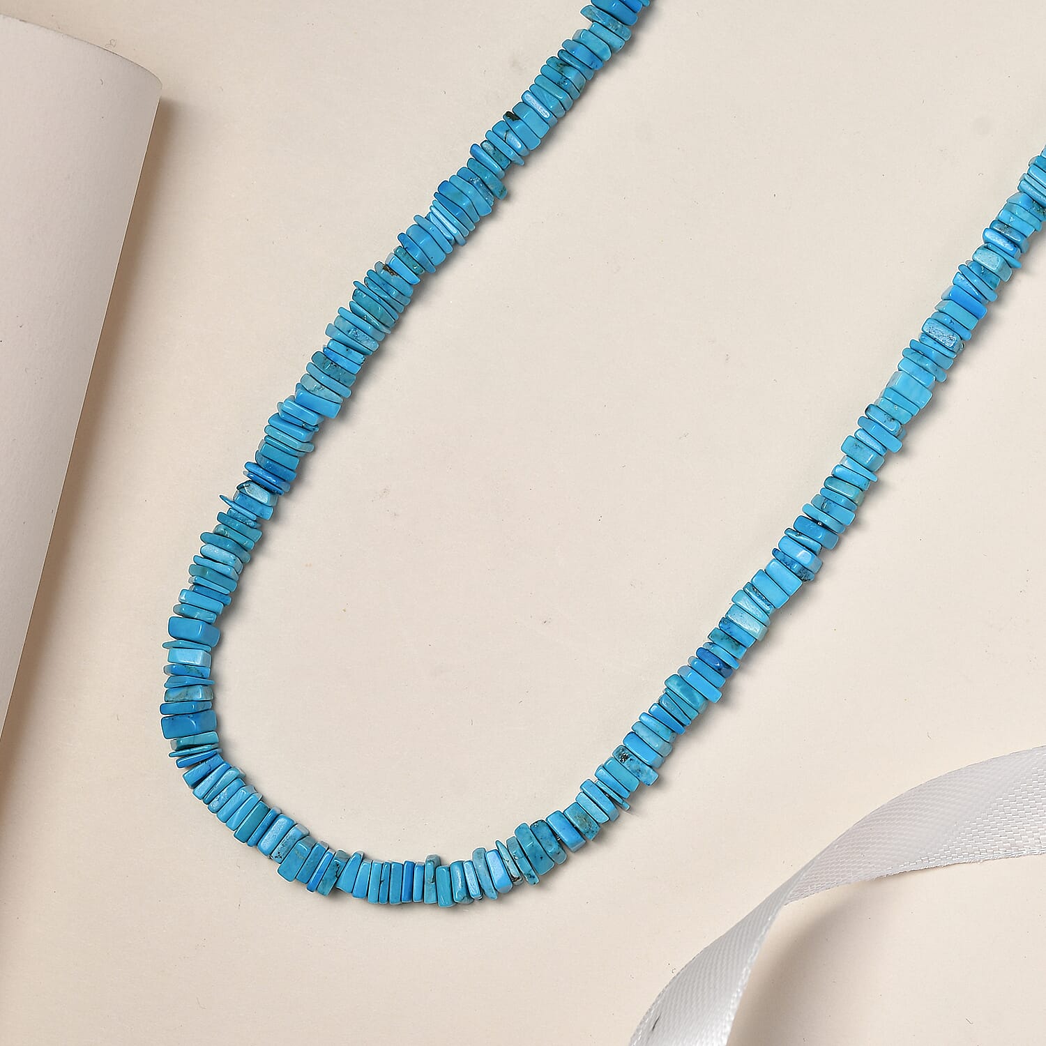 DoorBuster Deal- Arizona Sleeping Beauty Turquoise Necklace (Size - 20-2inch Ext.) in 18K Yellow Gold Vermeil Plated Sterling Silver 120 Ct