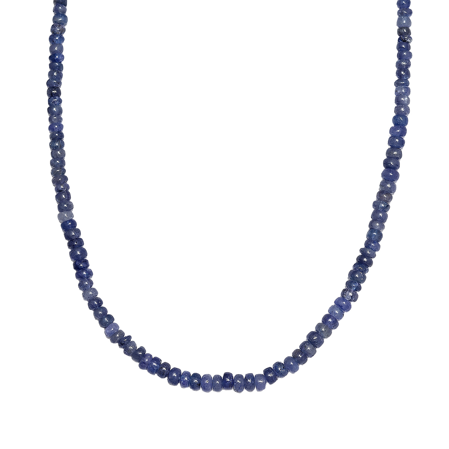 Tanzanite Beads Necklace (Size - 20) in 18K Vermeil Yellow Gold Plating Sterling Silver 125.00 ct 125.000 Ct.