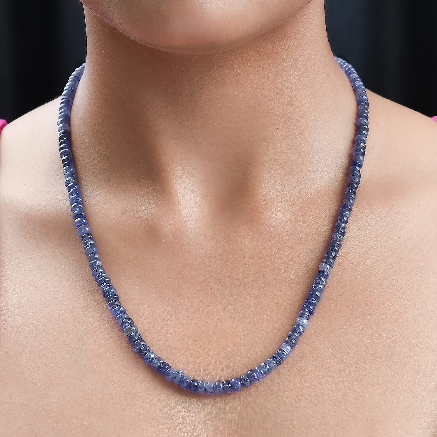 Tanzanite Beads Necklace (Size-20-2 Inch Ext.) in 18K Yellow Gold Vermeil Plated Sterling Silver 122.33 Ct