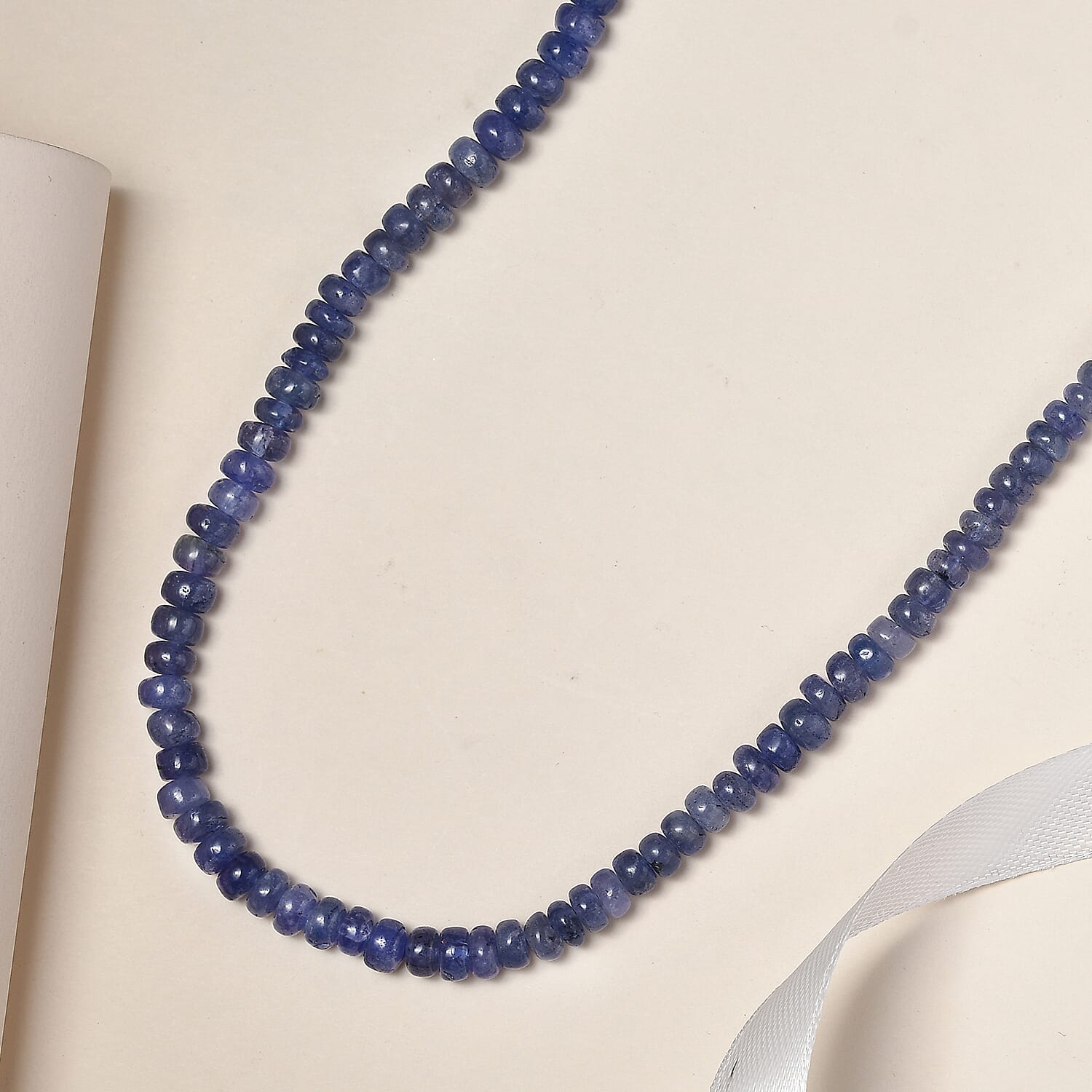 Tanzanite Beads Necklace (Size-20-2 Inch Ext.) in 18K Yellow Gold Vermeil Plated Sterling Silver 122.33 Ct