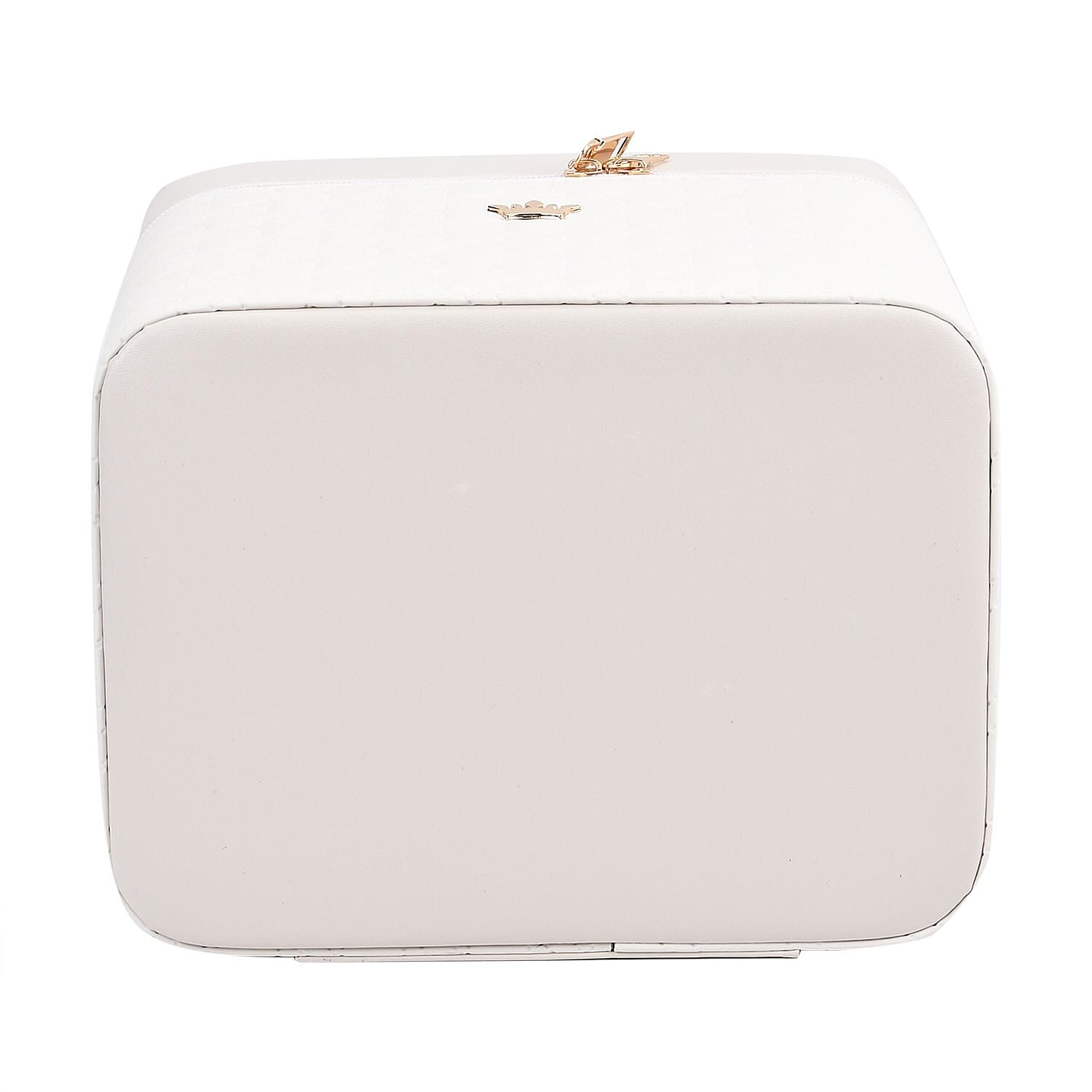 Dot Embossed Pattern Leatherette 2-Layer Makeup Box (Size 24x24x18 cm) - Gradient Blue, Green & Purple