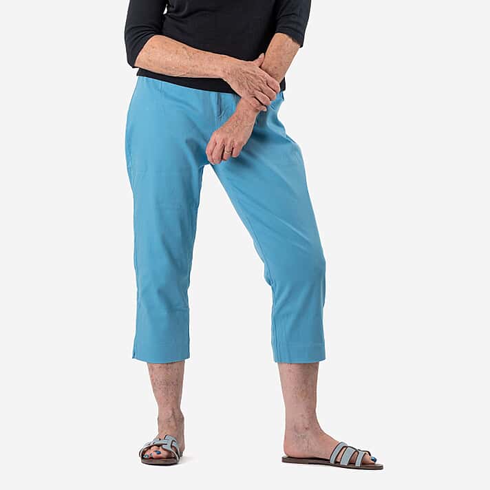 Tamsy Stretch Twill Capri for Women - Cropped Fit