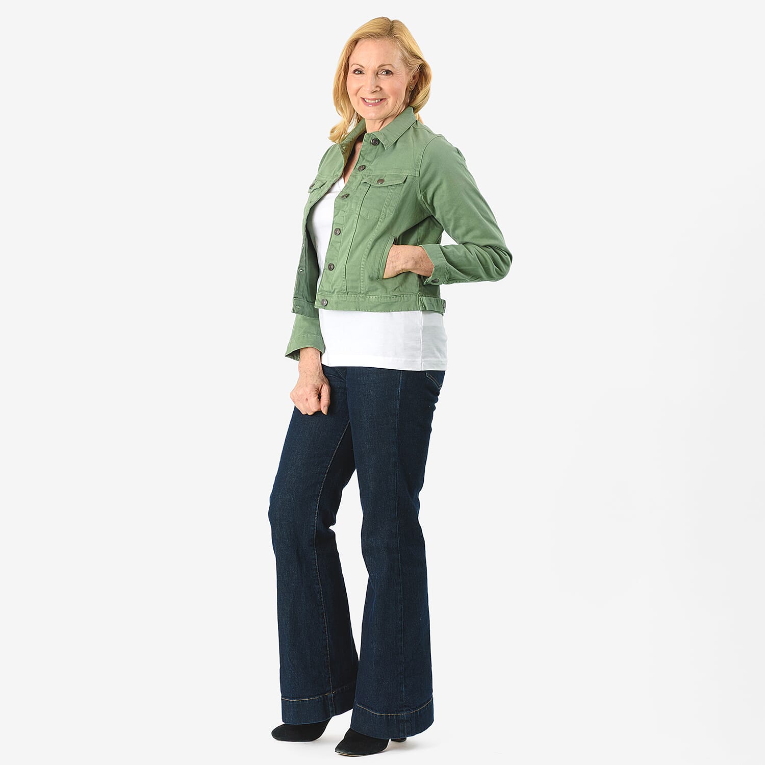 Tamsy Women Stretch Twill trucker Jacket