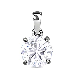 9K Yellow Gold Moissanite Solitaire Pendant 1.17 Ct