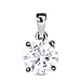 THE AFFORDABLE FIND - 9K White Gold Moissanite Solitaire Pendant 1.17 Ct.