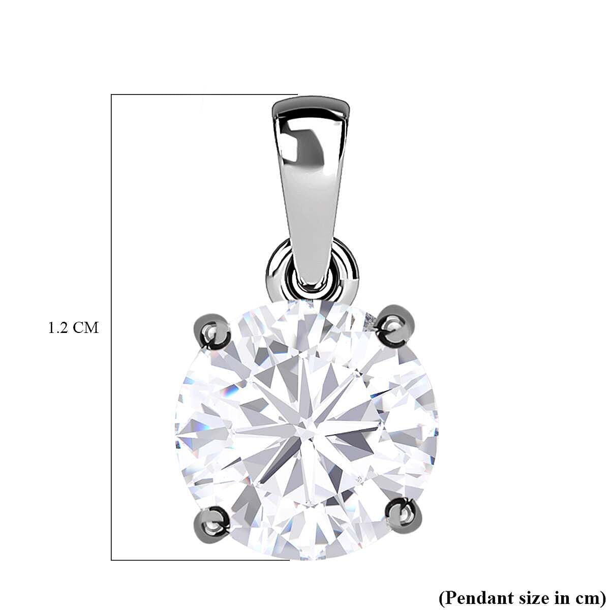 THE AFFORDABLE FIND - 9K White Gold Moissanite Solitaire Pendant 1.17 Ct.