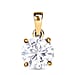 THE AFFORDABLE FIND - 9K White Gold Moissanite Solitaire Pendant 1.17 Ct.