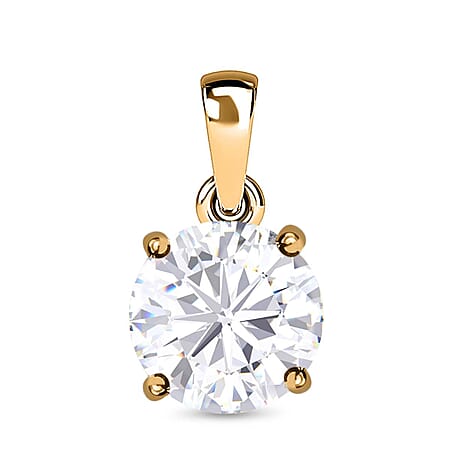 9K Yellow Gold Moissanite Solitaire Pendant 1.17 Ct 9K Yellow Gold Moissanite Solitaire Pendant 1.17 Ct