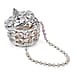 Round Crystal Studded Trinket Box (Size 10x10x9 cm) - Silver