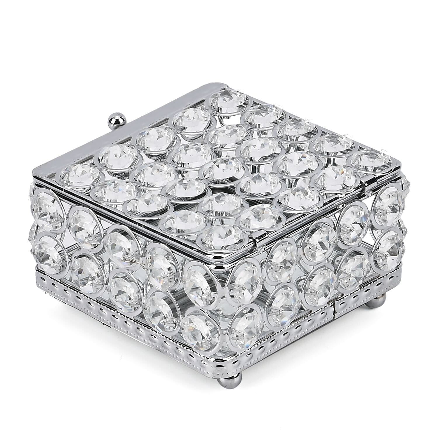 Square Jewellery Box (Size 11x11x7 ) - Silver