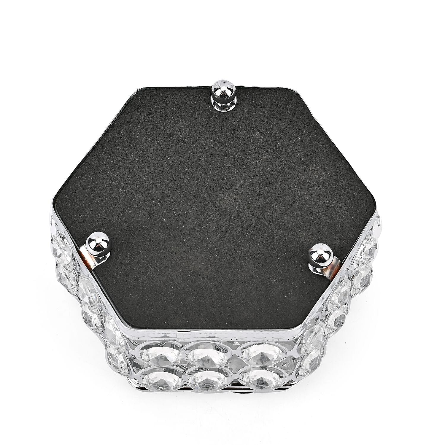 Patterned Jewellery Box (Size 12x12x7 cm) - Silver