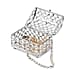 Exquisite Arch Design Sparkling Crystal Jewellery Box With a Gorgeous Mirrored Base (Size 13x9x8 cm) - Gold