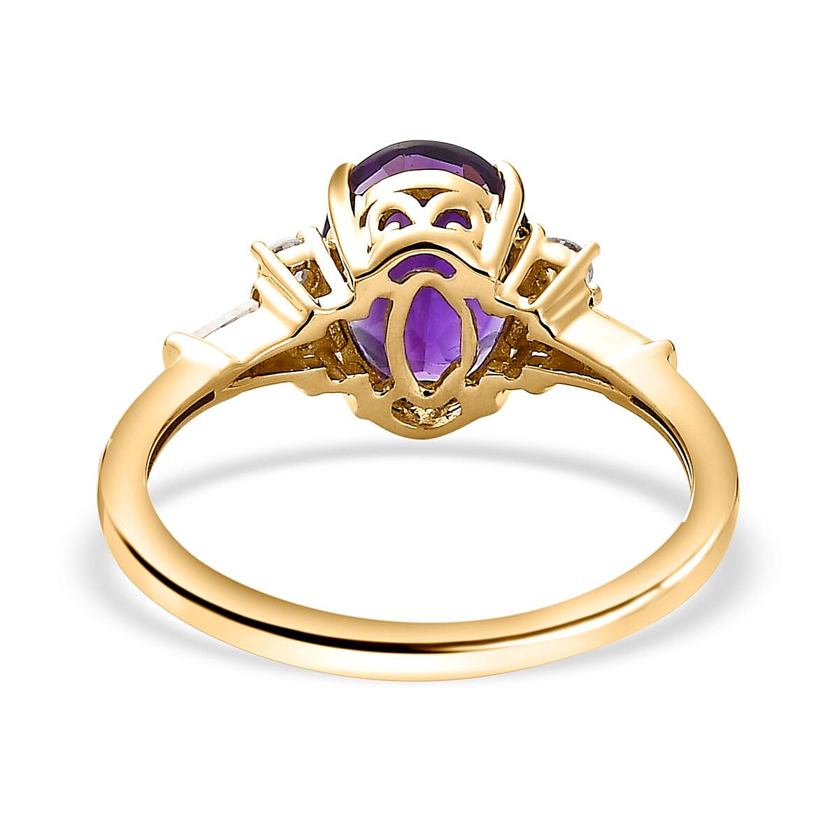 9K Yellow Gold Moroccan Amethyst Ring 2.03 Ct