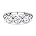 9K Gold Moissanite 3 Stone Ring