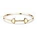Vicenza Closeout - Handmade 14K Gold Overlay Sterling Silver Snaffle Bangle (Size 7.5)