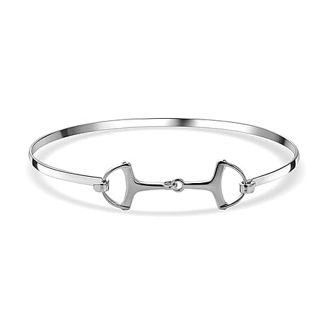 Vicenza Closeout - D'Joy Handmade Sterling Silver Snaffle Bangle (Size 7.5)