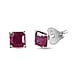 9K Yellow Gold African Ruby  Earring with Push Back 2.02 Ct.