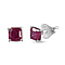 9K White Gold  AA   African Ruby  Earring 1.50 ct,  Gold Wt. 0.4 Gms  1.718  Ct.