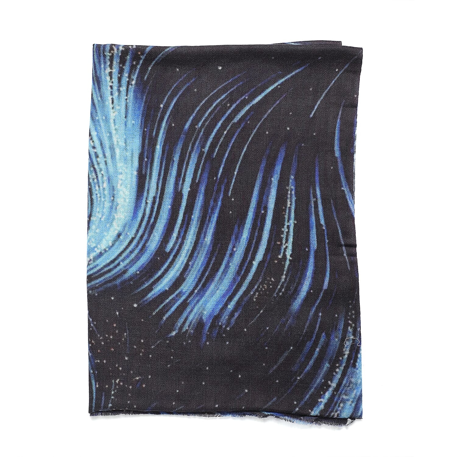 La Marey 100% Cashmere Printed Pashmina Woolen Scarf with Gift Box (Size 190x70cm) - Black & Blue La Marey 100% Cashmere Printed Pashmina Woolen Scarf with Gift Box (Size 190x70cm) - Black & Blue