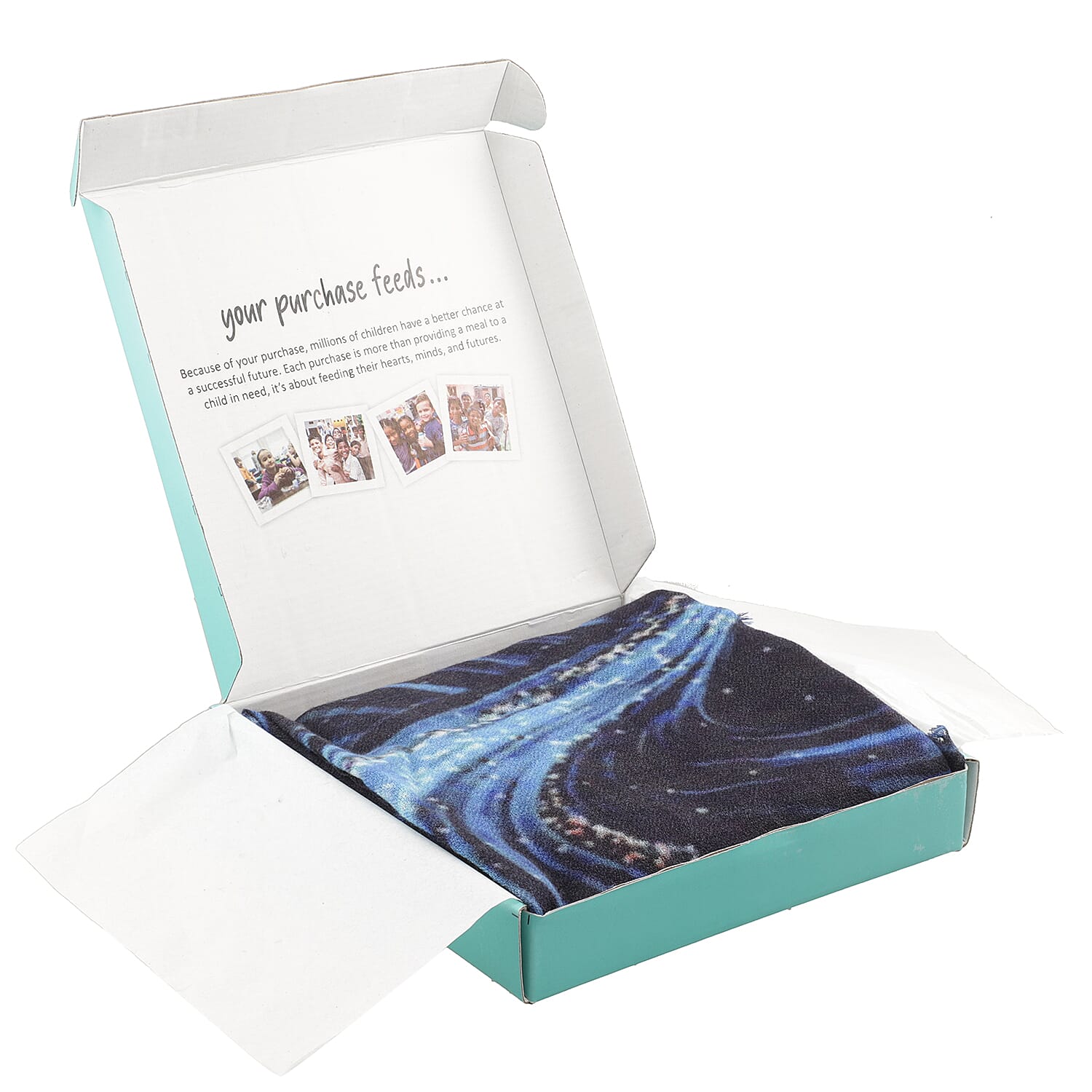 La Marey 100% Cashmere Printed Pashmina Woolen Scarf with Gift Box (Size 190x70cm) - Black & Blue La Marey 100% Cashmere Printed Pashmina Woolen Scarf with Gift Box (Size 190x70cm) - Black & Blue