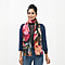 La Marey 100% Cashmere Woven Printed Woolen Pashmina Scarf with Gift Box (Size 190x70cm) - Black & Blue