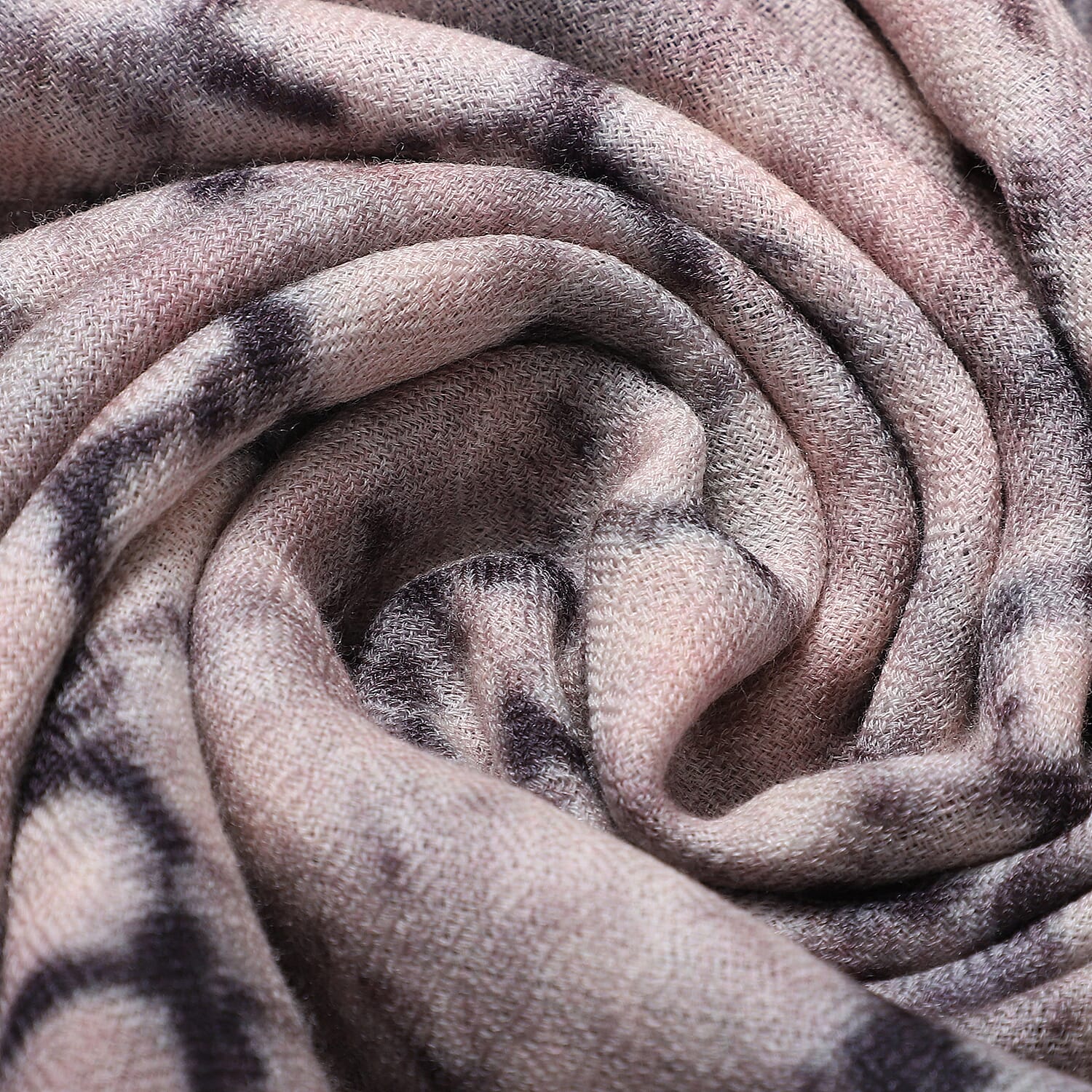 La Marey 100% Cashmere Printed Pashmina Woolen Scarf with Gift Box (Size 190x70cm) - Dusky Pink