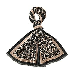 New Arrival at Ideal World - Lattice Shawl (Size 180x1 cm) - Orange - Green