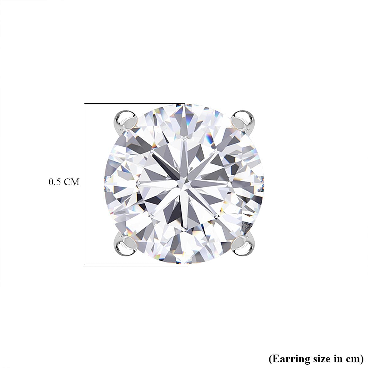 Moissanite Stud Earrings with Push Back in Platinum Overlay Sterling Silver 0.84 Ct. Moissanite Stud Earrings with Push Back in Platinum Overlay Sterling Silver 0.84 Ct.