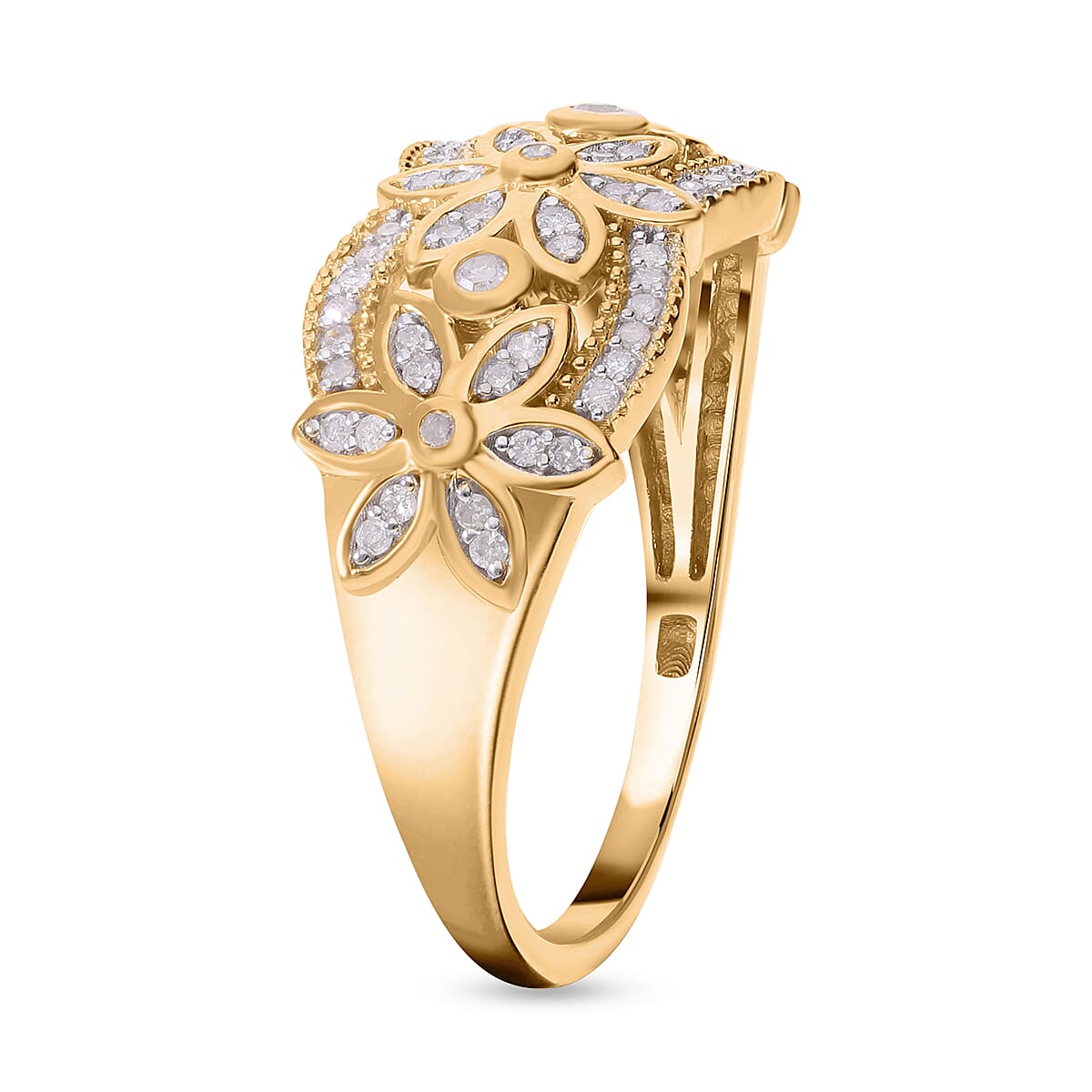 Diamond Heart Ring in Sterling Silver