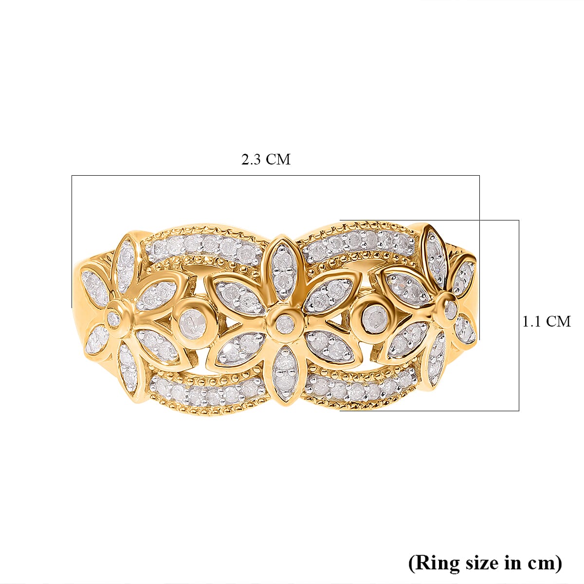 Diamond Heart Ring in Sterling Silver