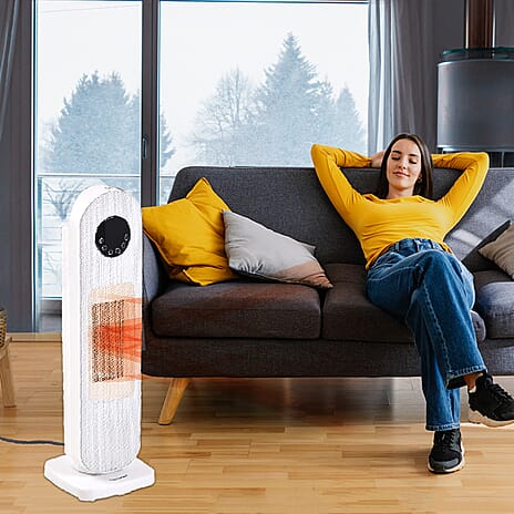 Homesmart Heater with Wide Angle Oscillating Function & LED Display (220-240V, 1300-2000W), Safety Trip Feature