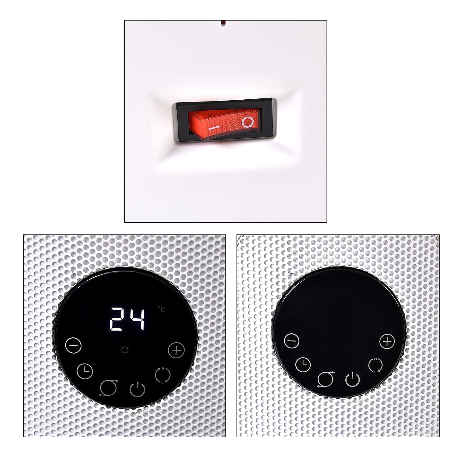Homesmart Heater with Wide Angle Oscillating Function & LED Display (220-240V, 1300-2000W), Safety Trip Feature