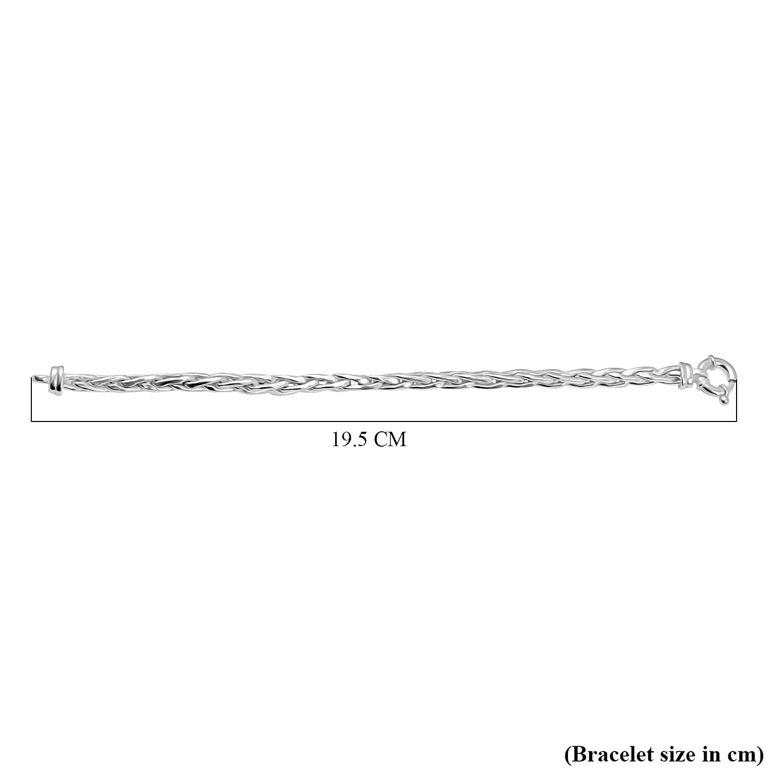Sterling Silver Spiga Bracelet (Size 7.5) with Senorita Clasp, Silver Wt. 8.60 Gms.