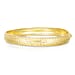 New York Close Out Deal- Yellow Gold Overlay Sterling Silver Diamond Cut Bangle (Size - 8), Silver Wt. 5.80 GM