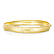 New York Close Out Deal- Yellow Gold Overlay Sterling Silver Diamond Cut Bangle (Size - 8), Silver Wt. 5.80 GM