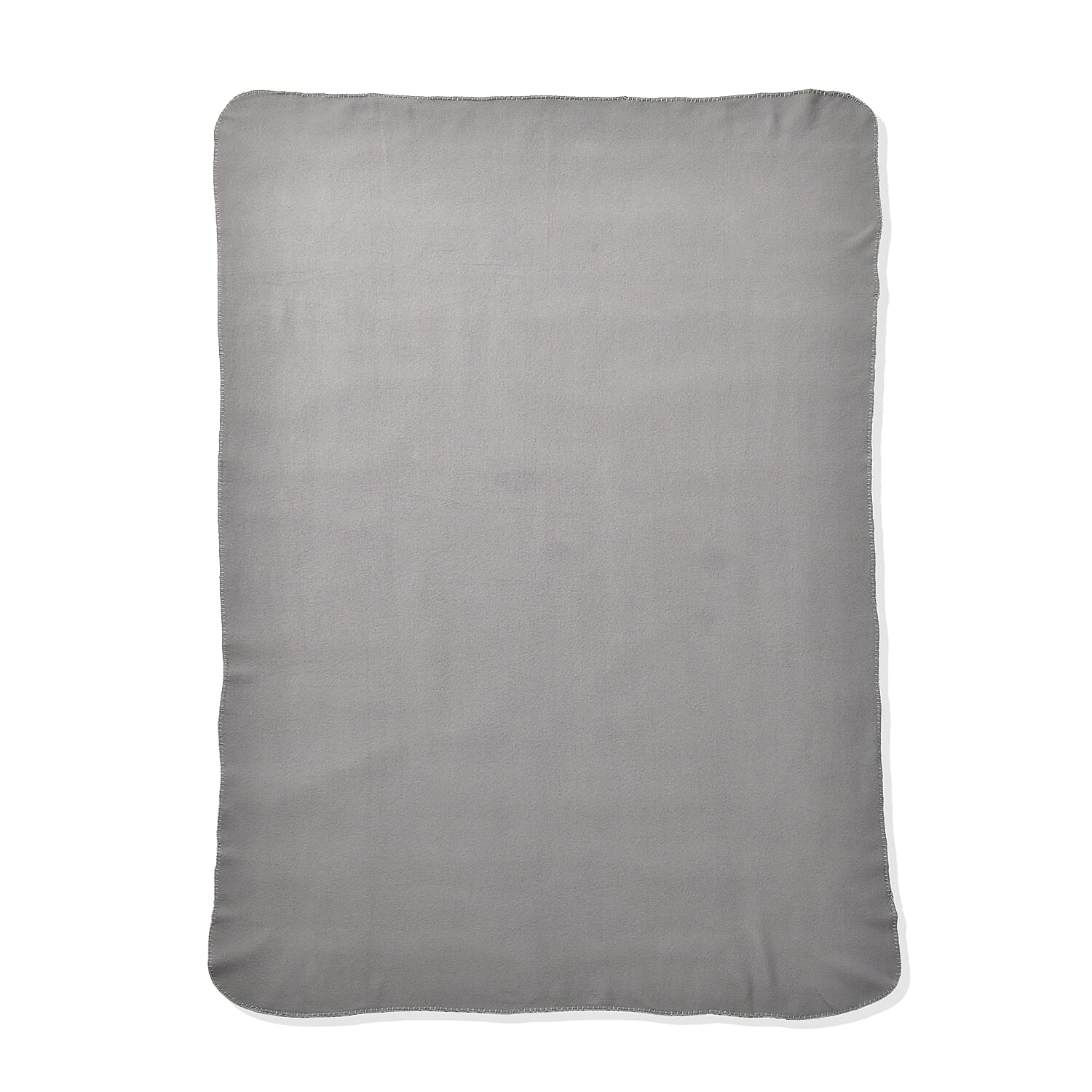 Set of 2 - Fleece Blanket with Horse Stitching (Size 170x130 cm) - Grey