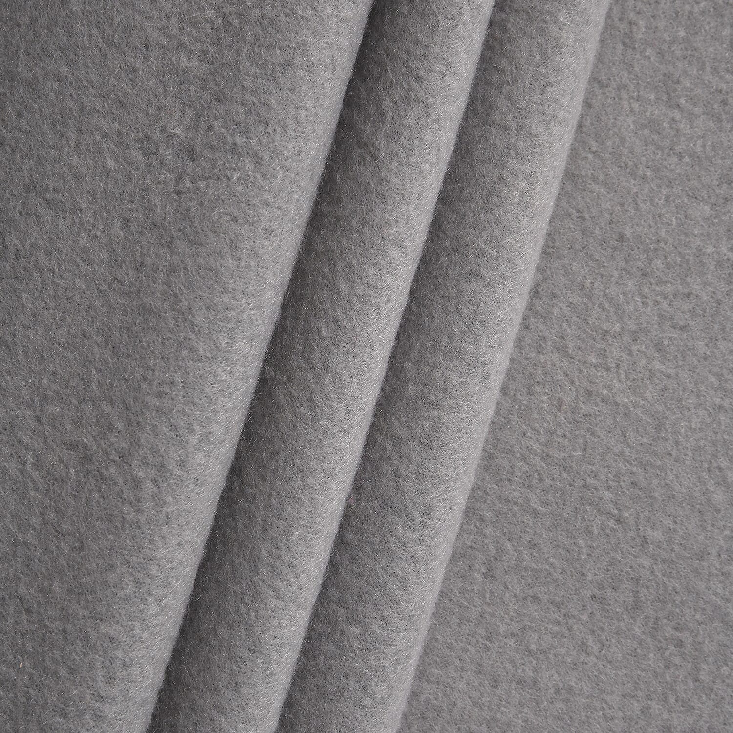 Set of 2 - Fleece Blanket with Horse Stitching (Size 170x130 cm) - Grey