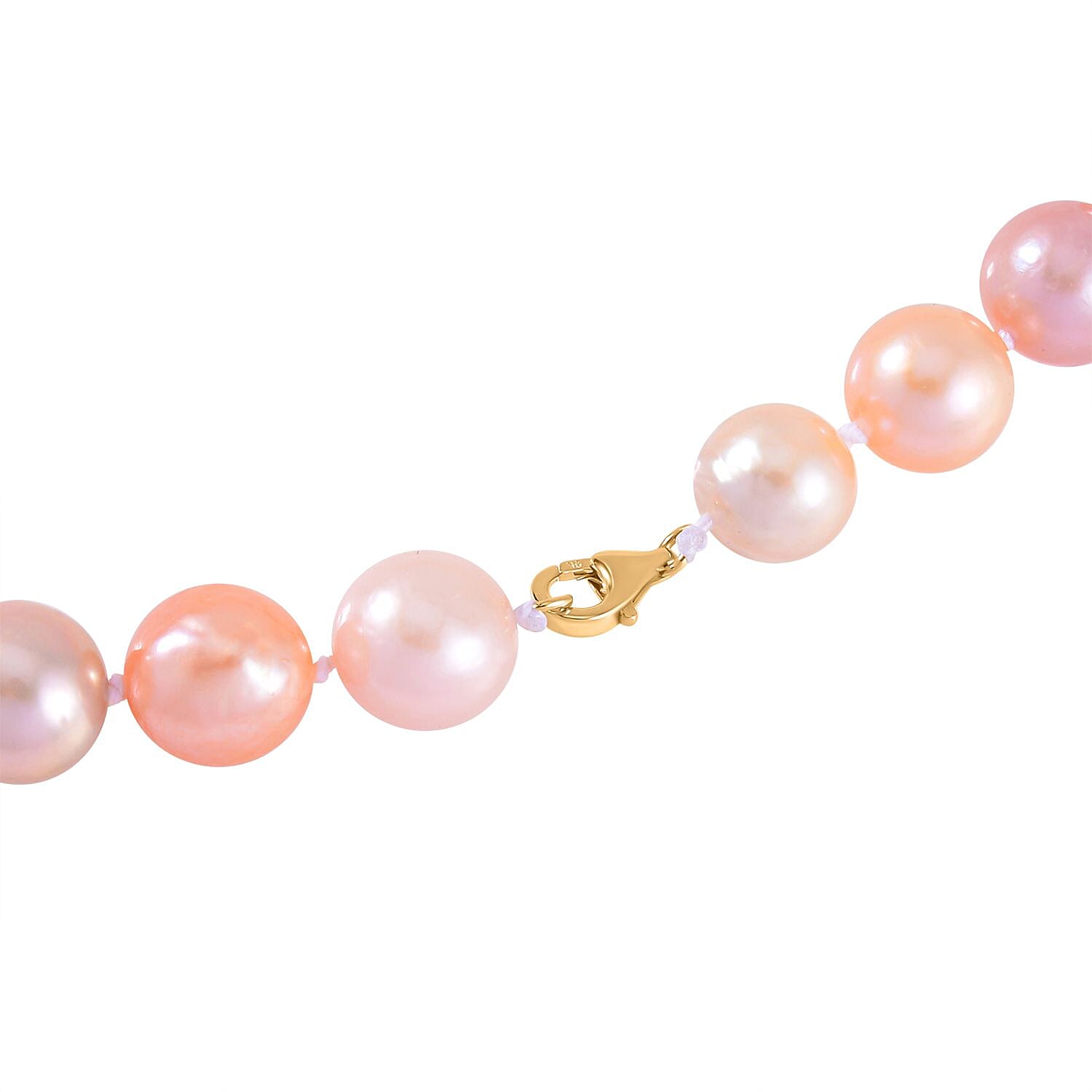 9K Yellow Gold AAAA Multi Colour Edison Pearl Necklace (Size - 20)
