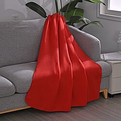 Set of 2 - Fleece Blanket with Horse Stitching