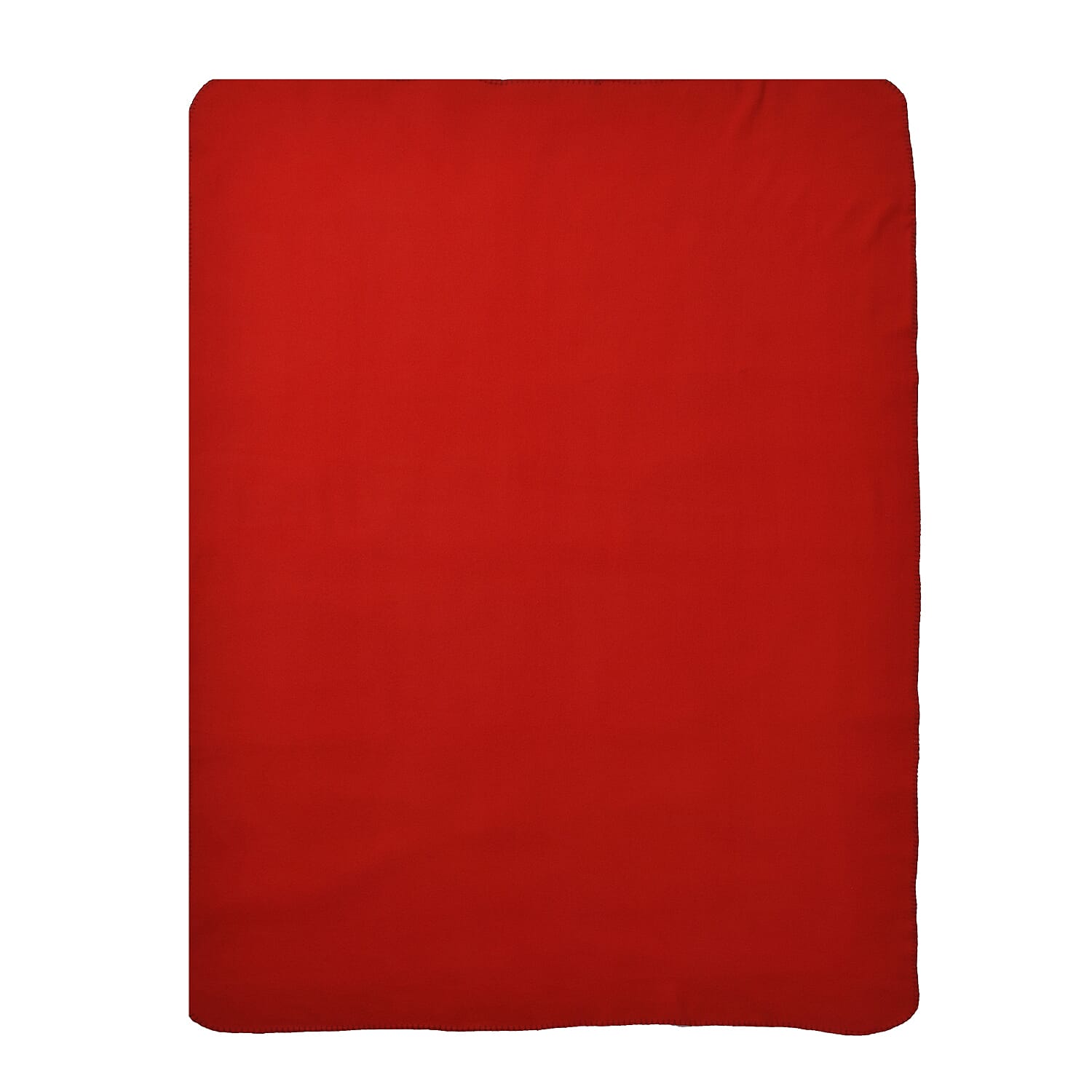Set of 2 - Fleece Blanket with Horse Stitching (Size 170x130 cm) - Red