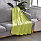 Reversible Polyester Solid Blanket - Orange and Green