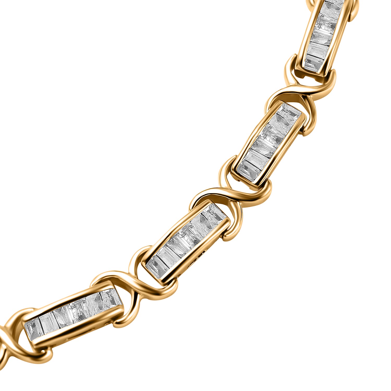 Close Out  Deal- 9K Yellow Gold Diamond Bracelet (Size - 7.5) 1.03 Ct, Gold Wt. 8.50 Gms