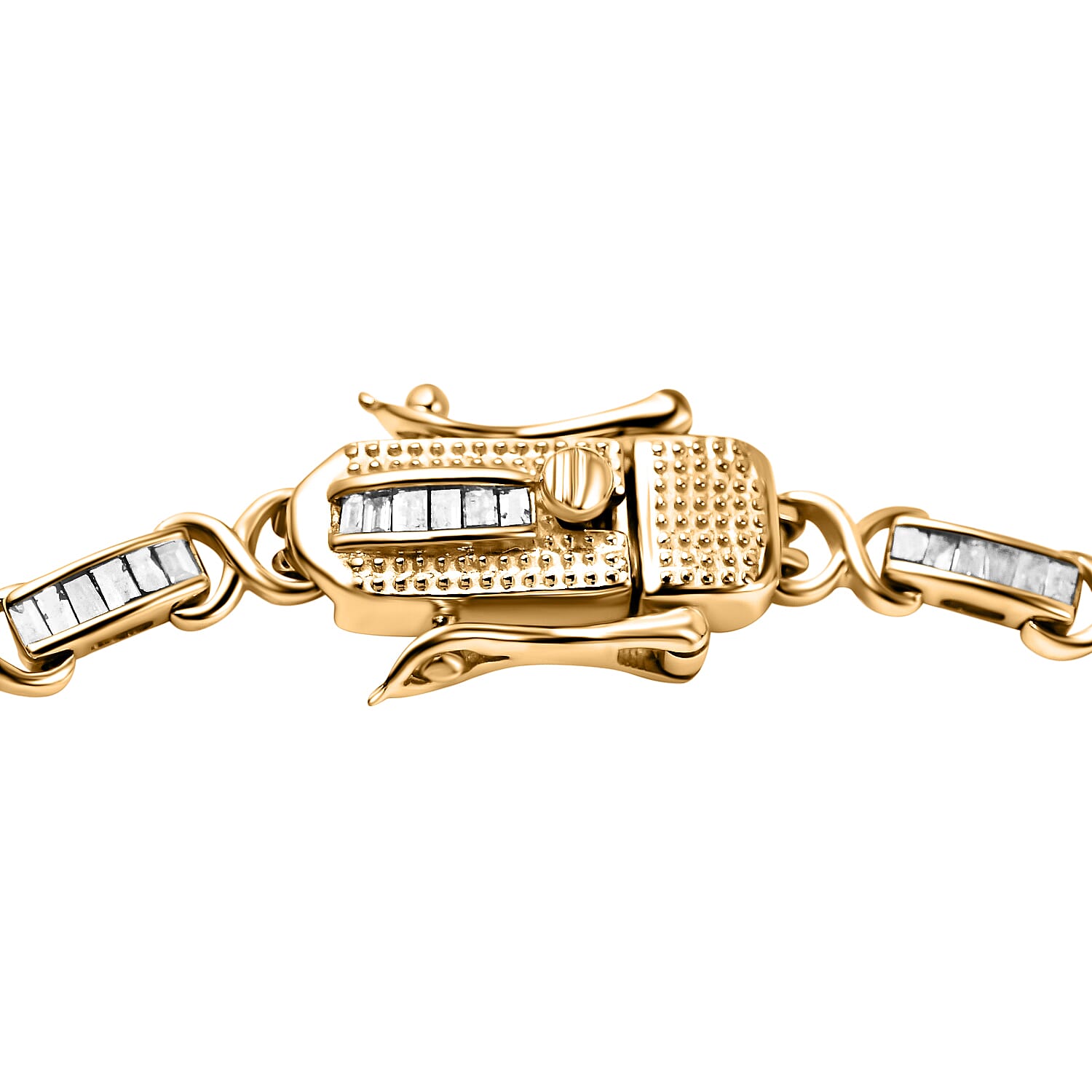 Close Out  Deal- 9K Yellow Gold Diamond Bracelet (Size - 7.5) 1.03 Ct, Gold Wt. 8.50 Gms