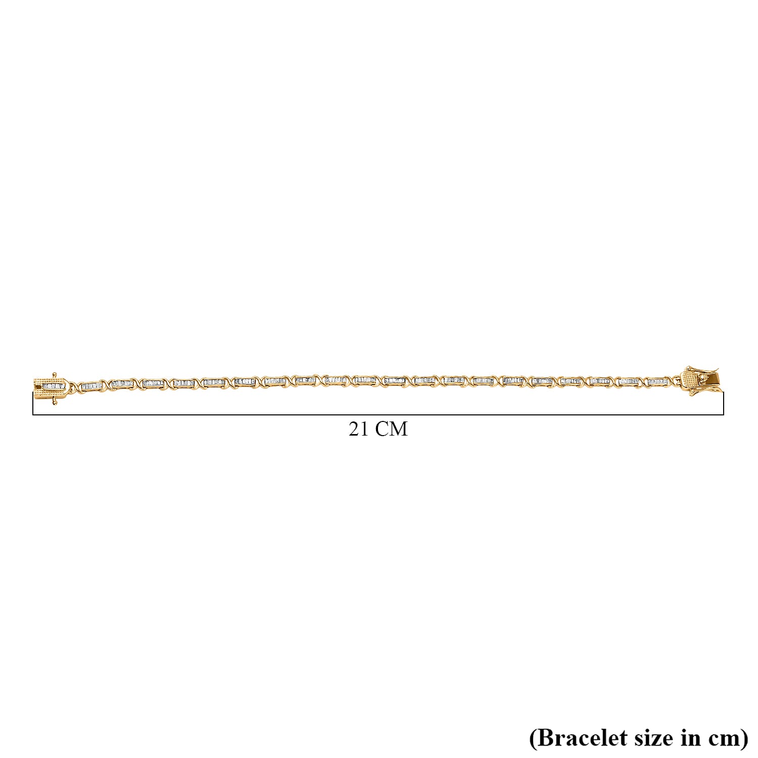 Close Out  Deal- 9K Yellow Gold Diamond Bracelet (Size - 7.5) 1.03 Ct, Gold Wt. 8.50 Gms
