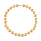 Golden Shell Pearl Necklace (Size - 20) in Rhodium Overlay Sterling Silver
